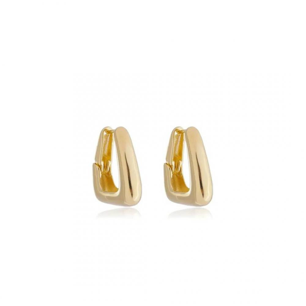 Brinco Diana argola pequena banhado a ouro 18k 