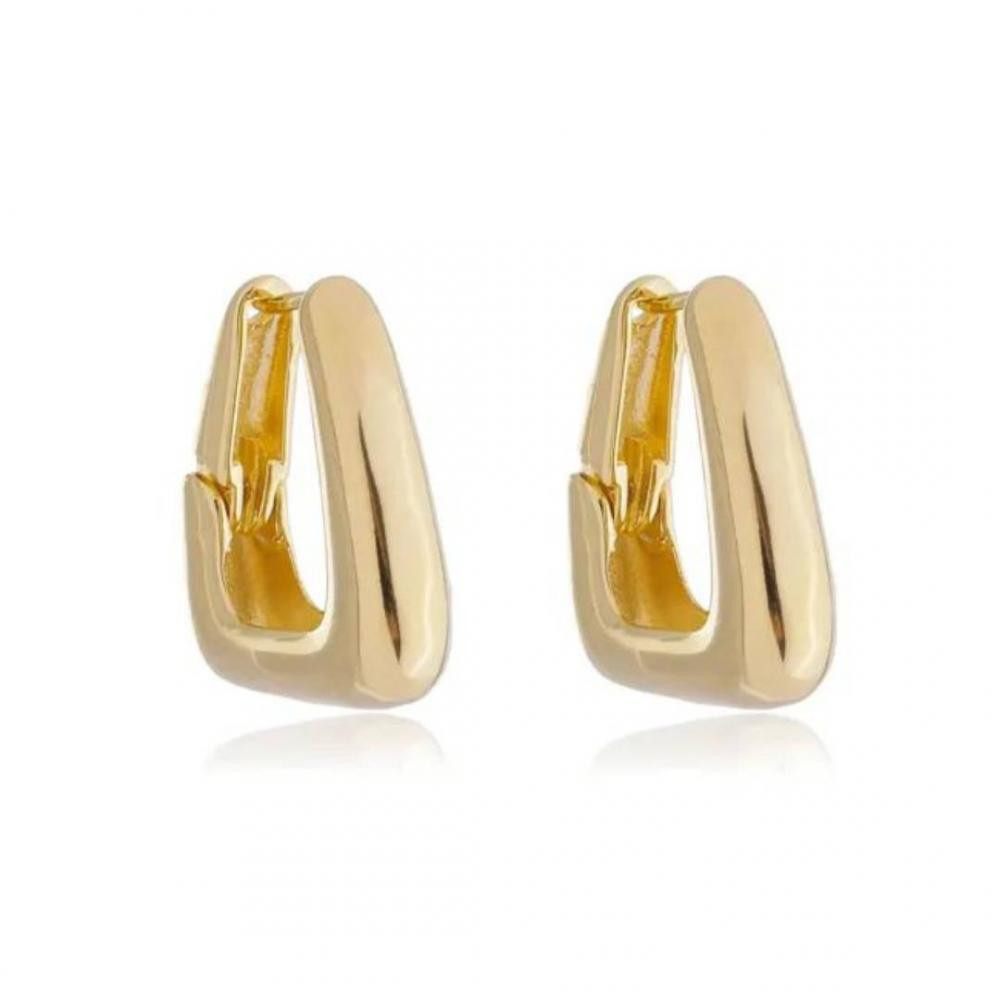 Brinco Diana argola grande banhado a ouro 18k