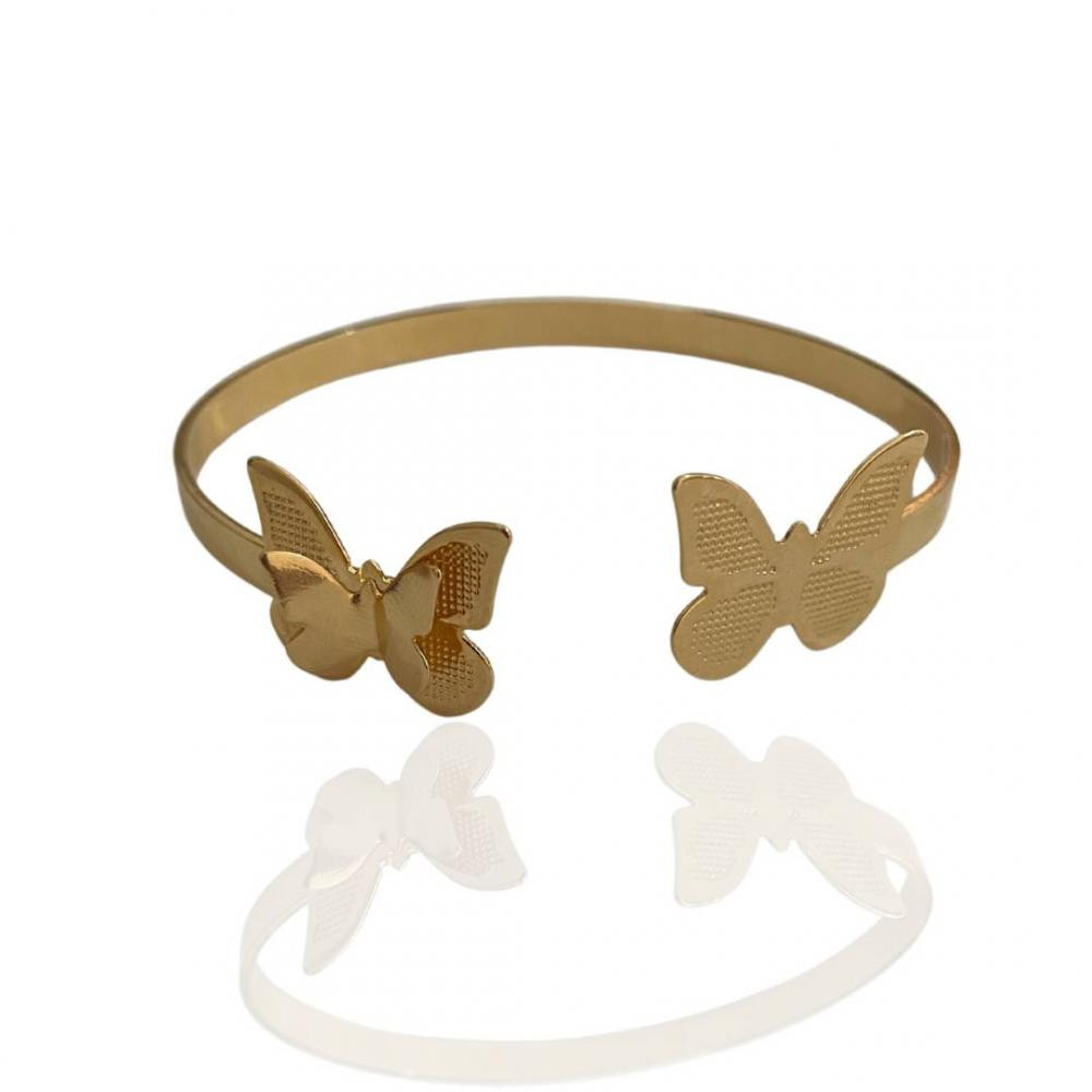 Bracelete Manu de borboleta banhado a ouro 18k 