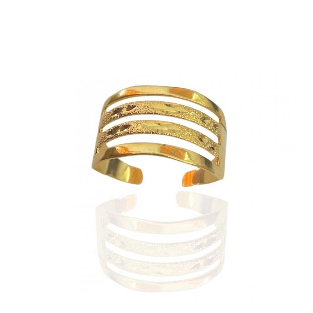 Anel gladiador Jani regulável banhado a ouro 18k  