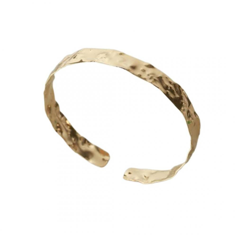 Choker aro orgânica banhada a ouro 18k