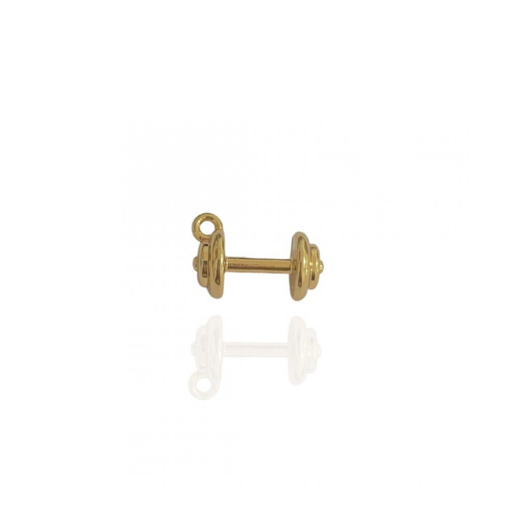 Pingente de peso de academia banhado a ouro 18k 