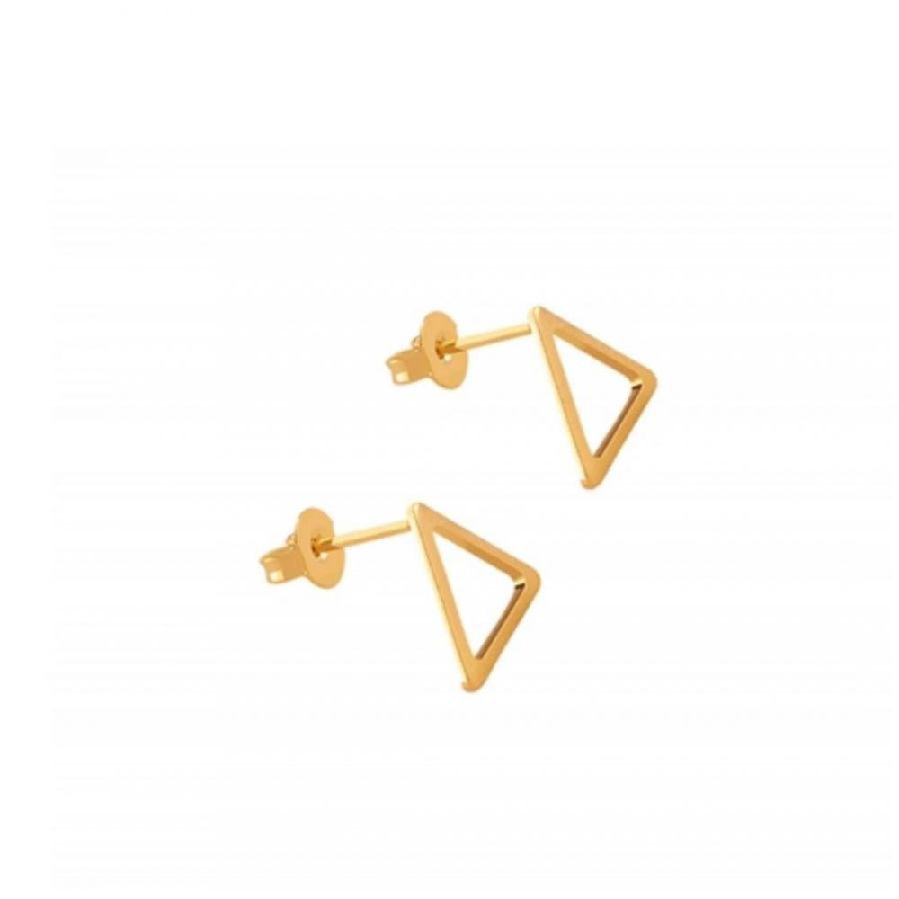 Brinco Maria de triângulo banhado a ouro 18k