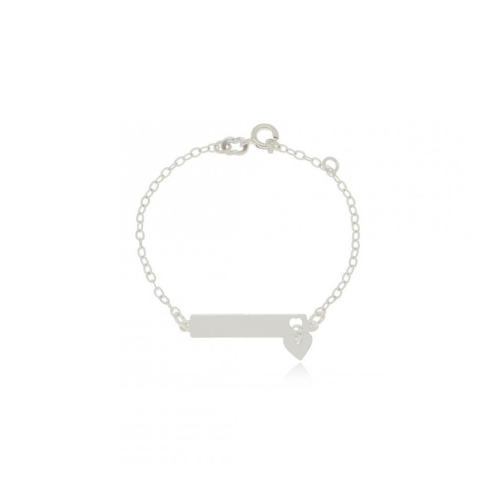 Pulseira infantil personalizada com nome na Prata 925