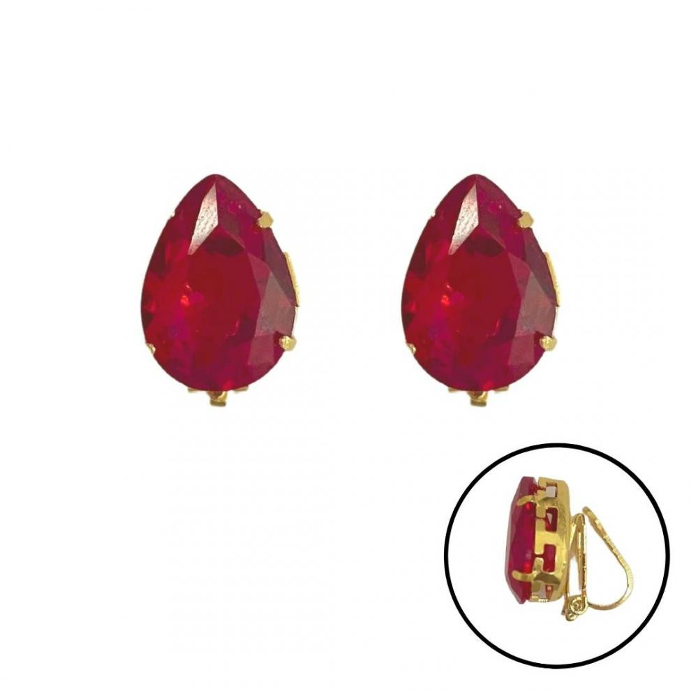 Brinco gota de pressão banhado a ouro 18k 