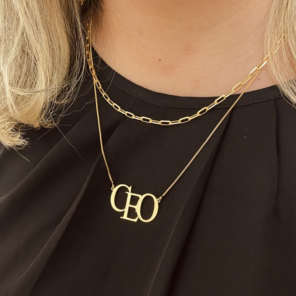 Colar CEO banhado a ouro 18k