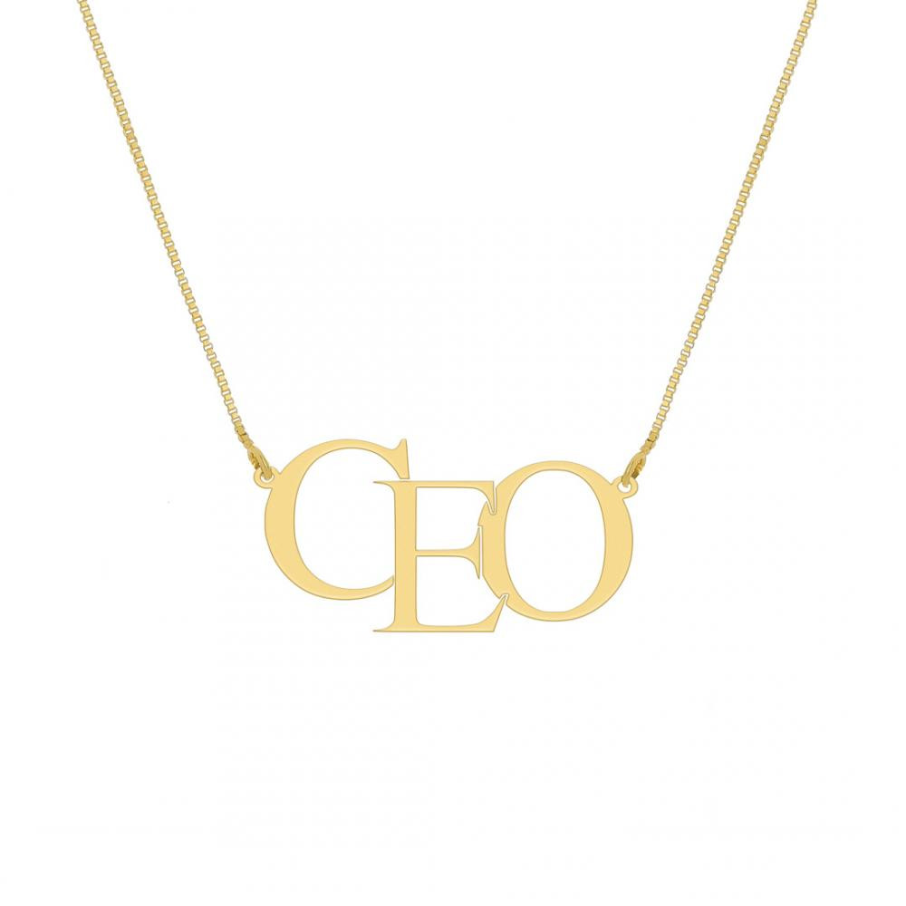 Colar CEO banhado a ouro 18k