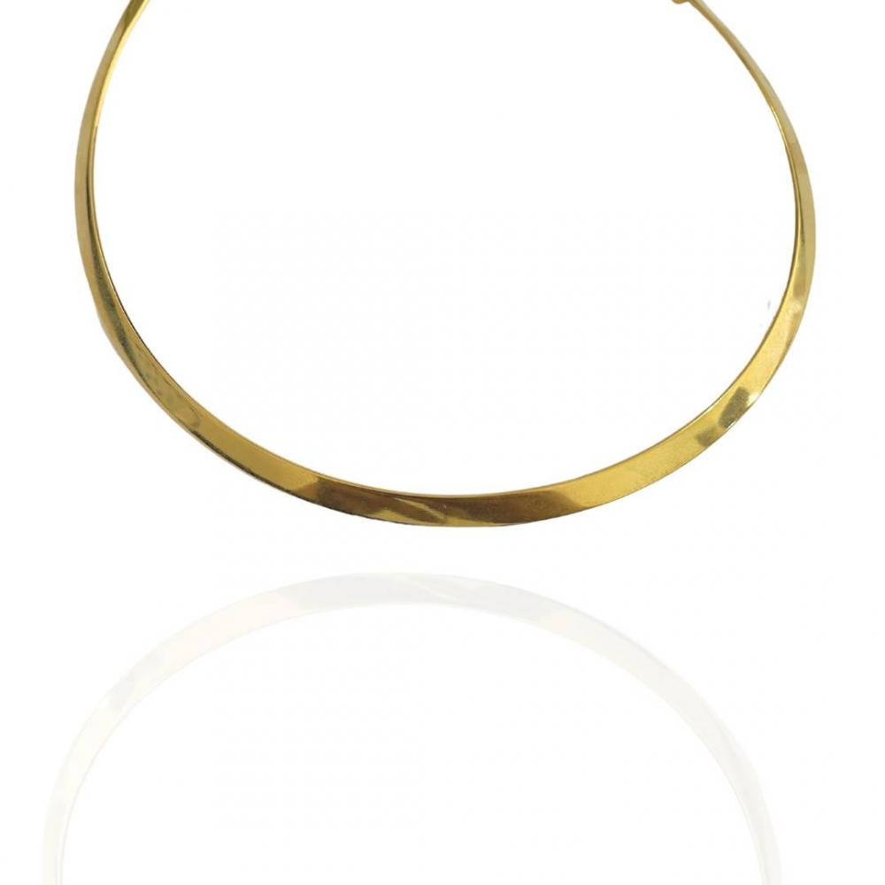 Choker de aro liso Alice banhada a ouro 18k 