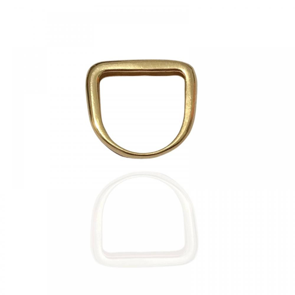 Anel liso Valentina banhado a ouro 18k 