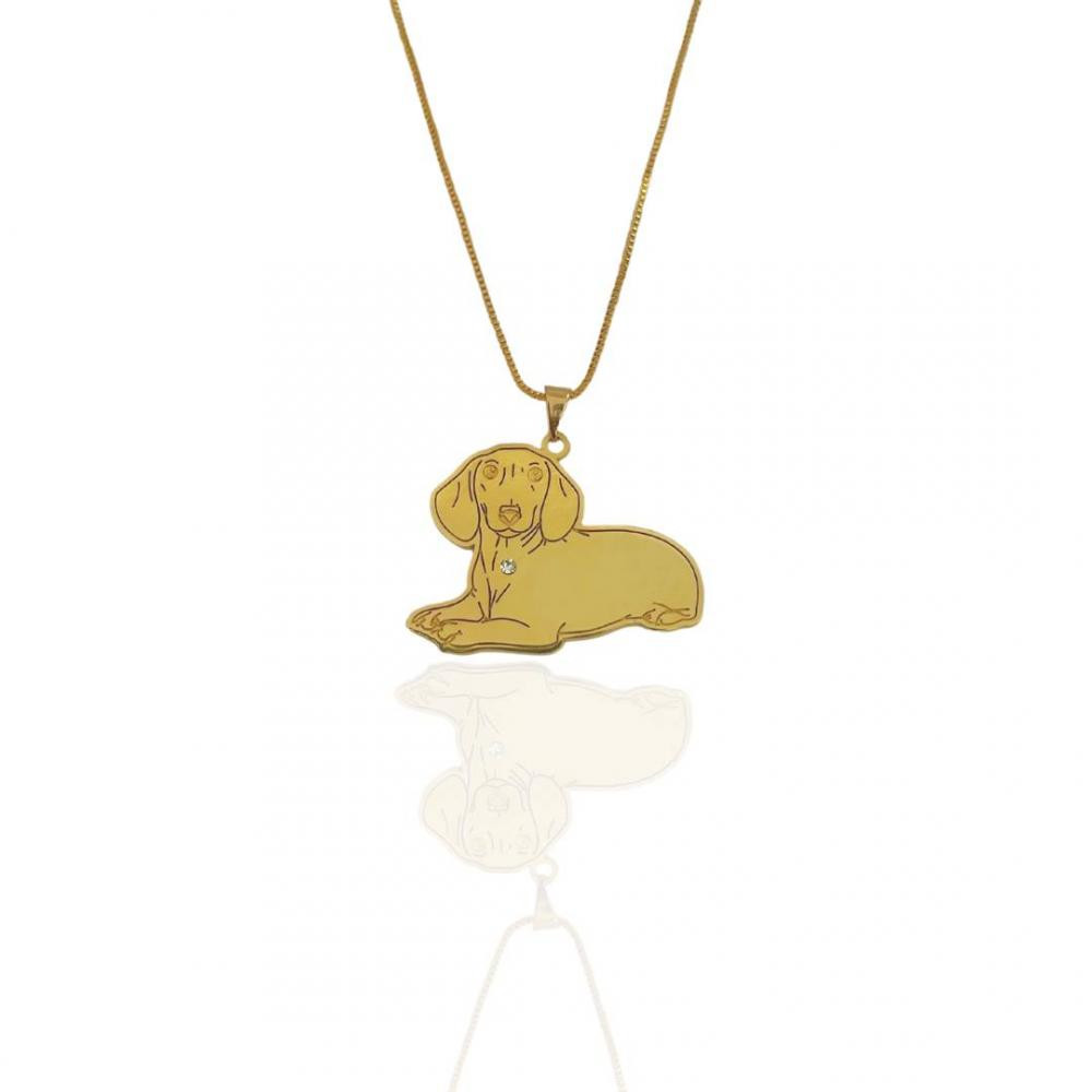 Colar personalizado de Pet banhado a ouro 18k 