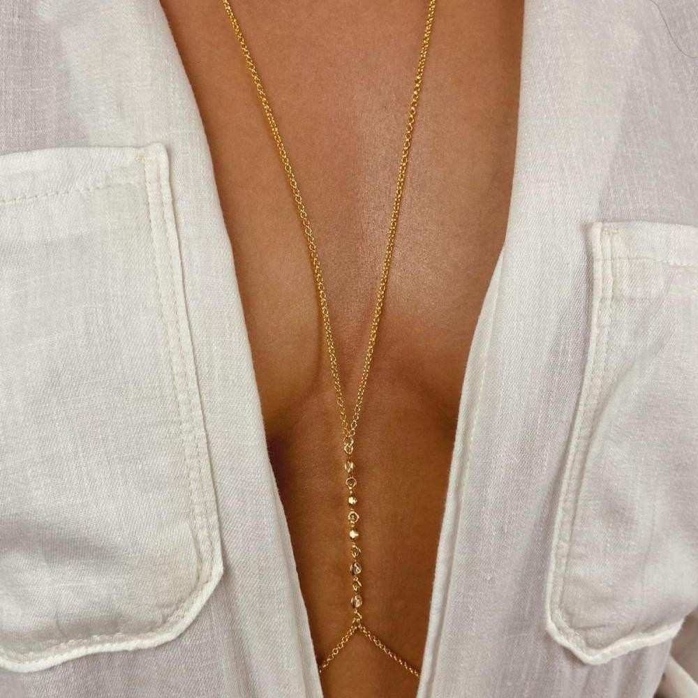 Body chain Nanda banhado a ouro 18k 