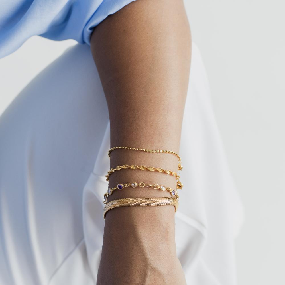 Pulseira Lia banhada a ouro 18k