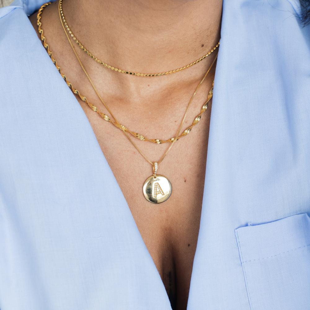 Choker Lia banhado a ouro 18k