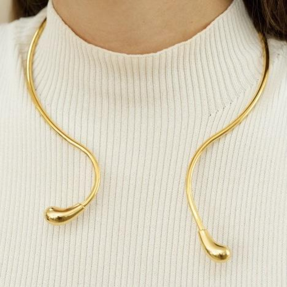 Choker orgânica pingo de água gota Lara escolha a cor do banho