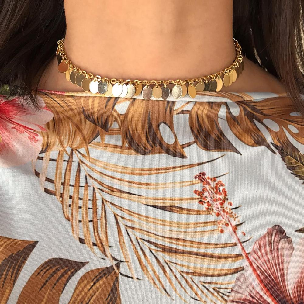 Choker medalhinhas