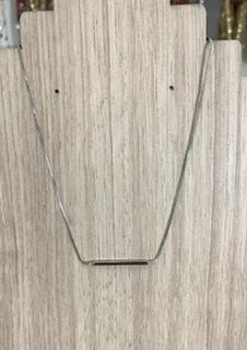 Choker minimalista ródio branco