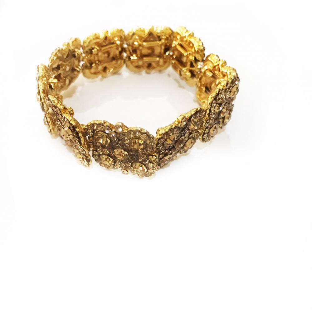 Pulseira de Strass Light color Dourada