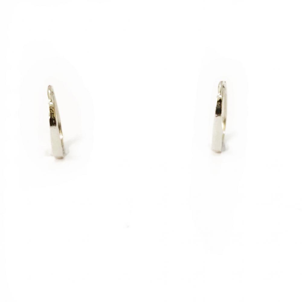 Brinco médio de argola Prata no ródio branco