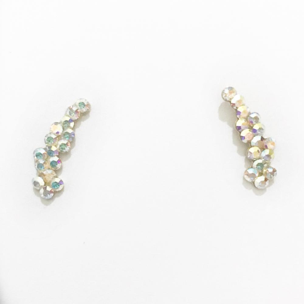 Brinco earcuff com strass Folheado a ouro 18kg