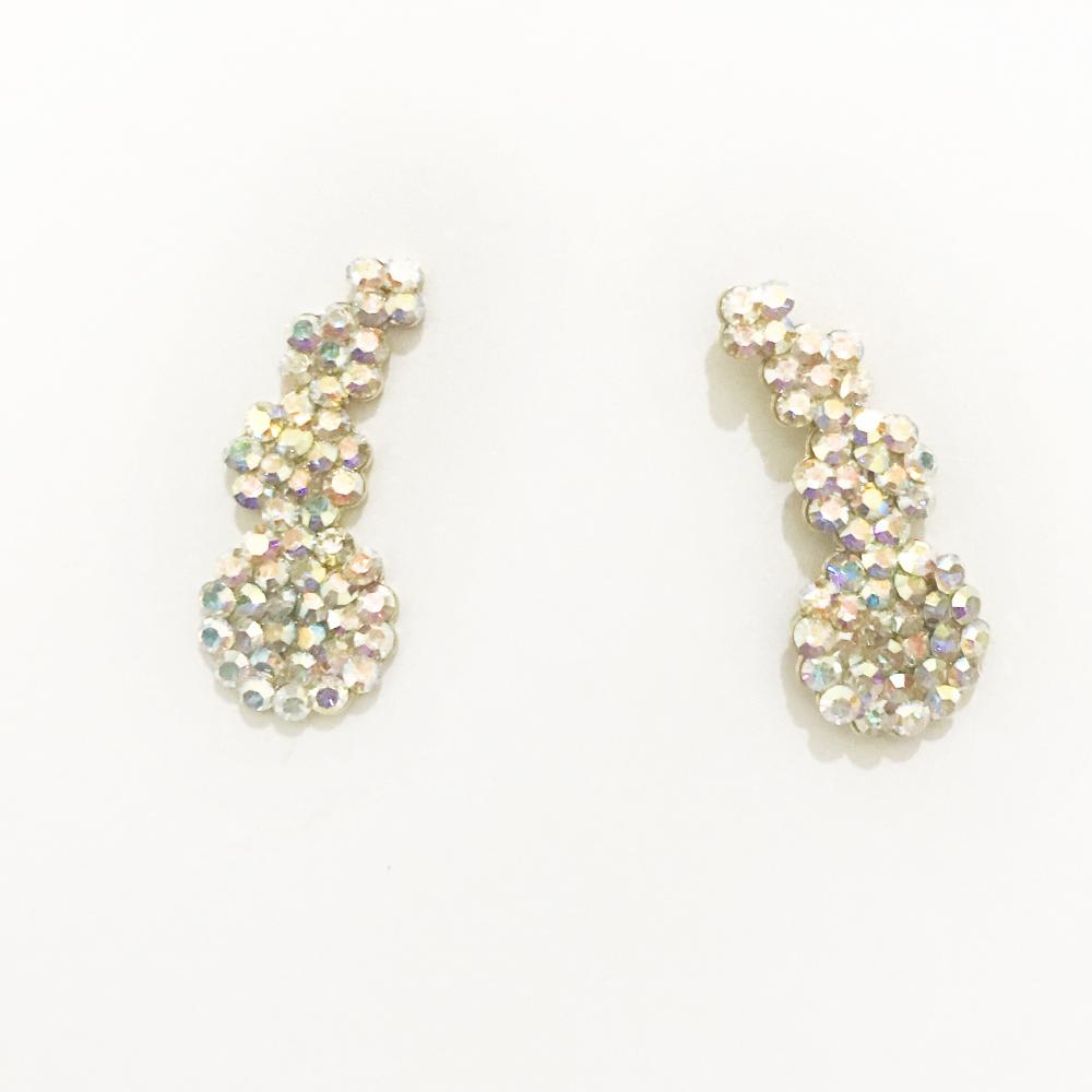 Brinco earcuff com strass Folheado a ouro 18kg