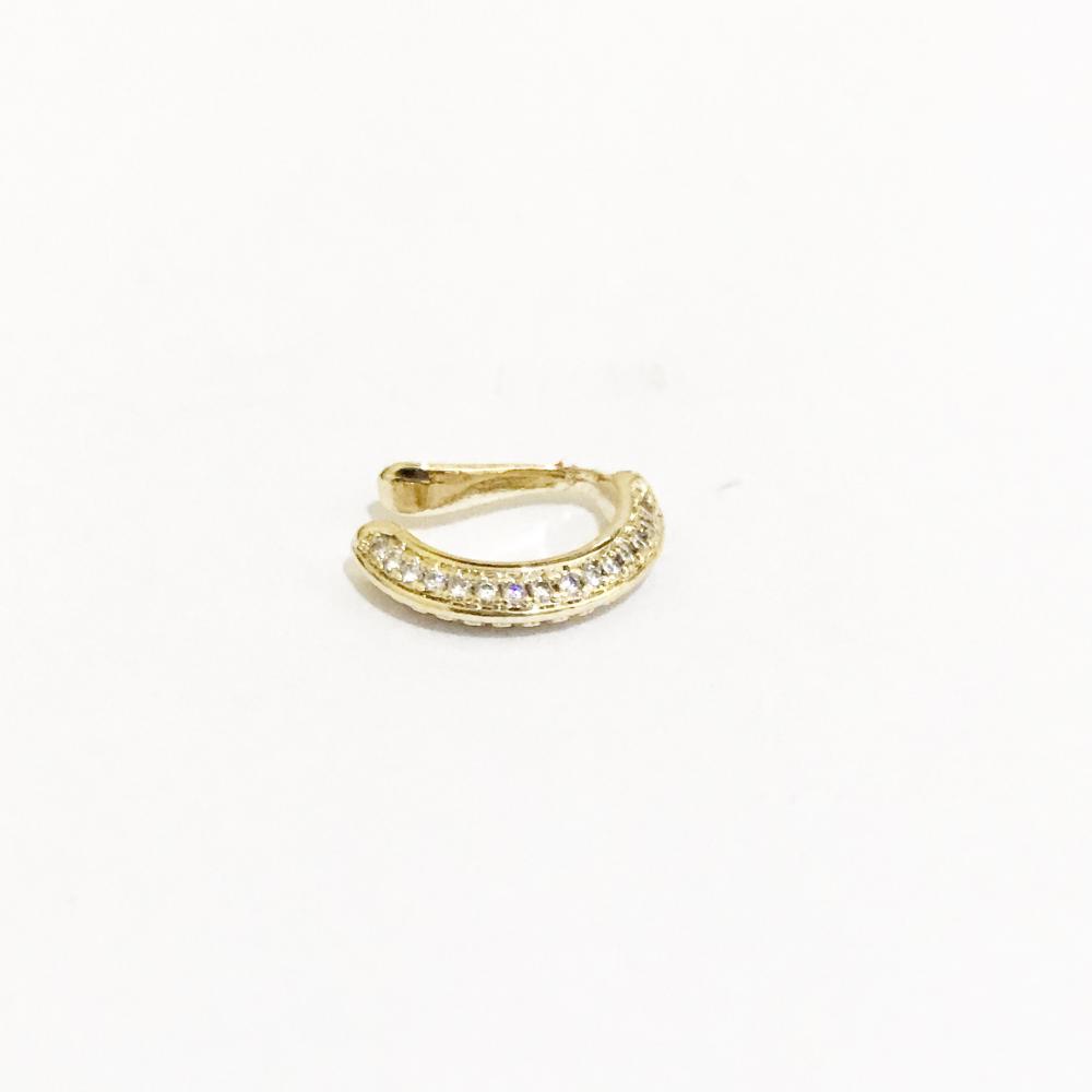 Brinco Piercing Fake folheado a ouro 18k