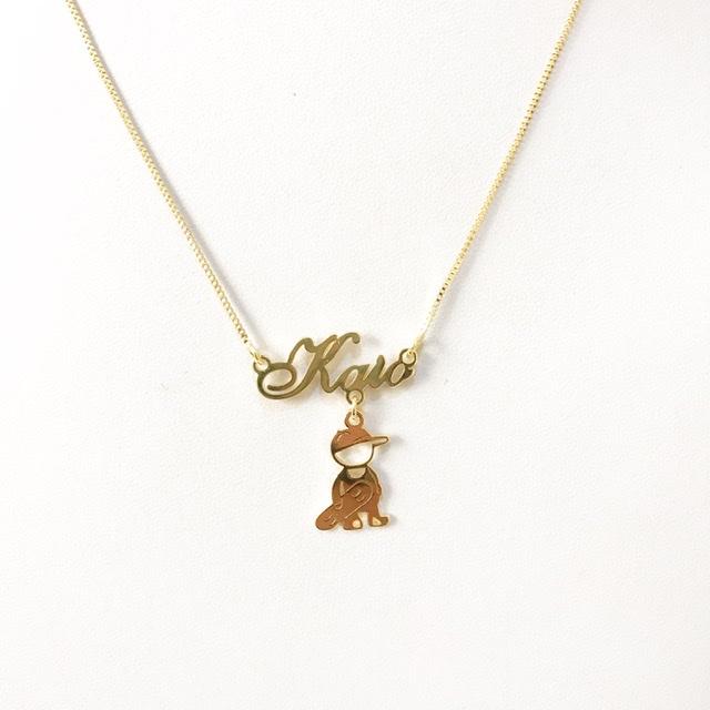 Colar Personalizado com nome e pingente (Escolha o seu banho)