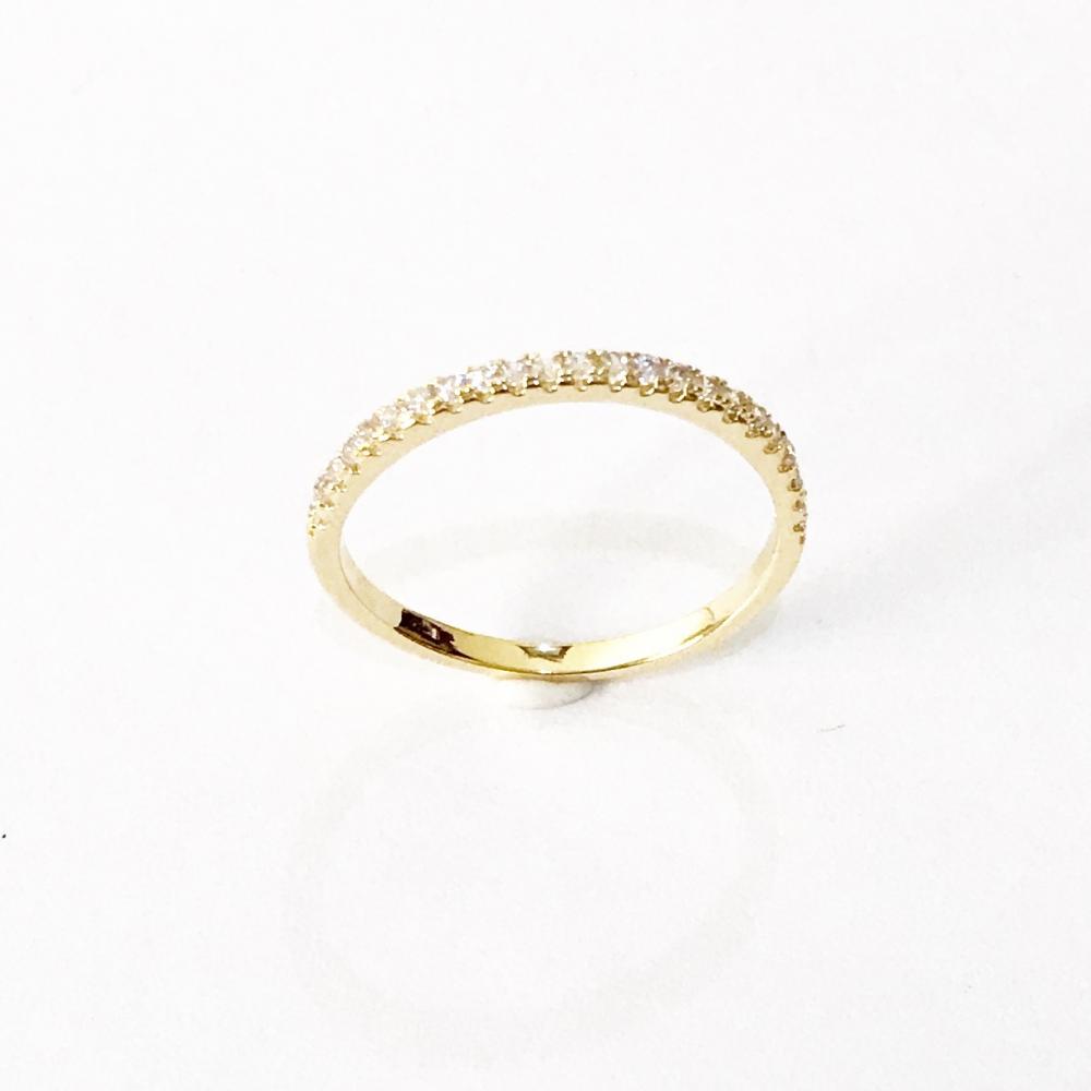 Anel Aparador de Aliança Cravejado com zircônia folheado a ouro 18k