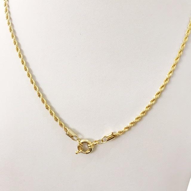 Colar Longo com Fecho boia folheado a ouro 18k