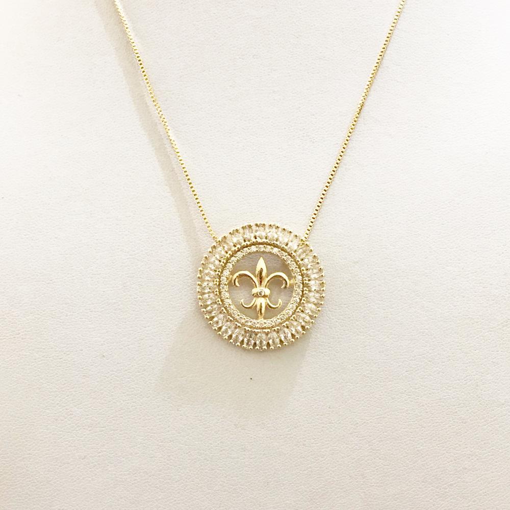 Colar Personalizado Mandala de Profissão cravejada (Escolha seu Banho)