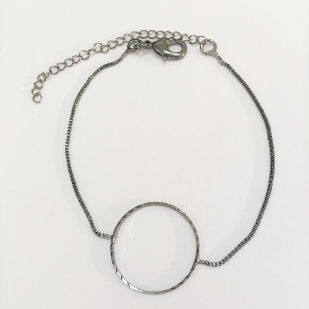 Pulseira Minimalista Ródio negro