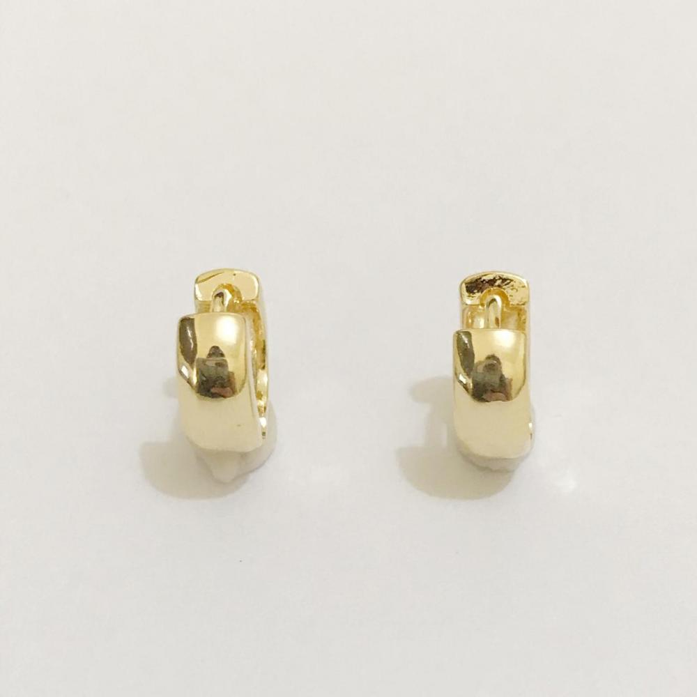 Brinco de argola mini folheado a ouro 18k