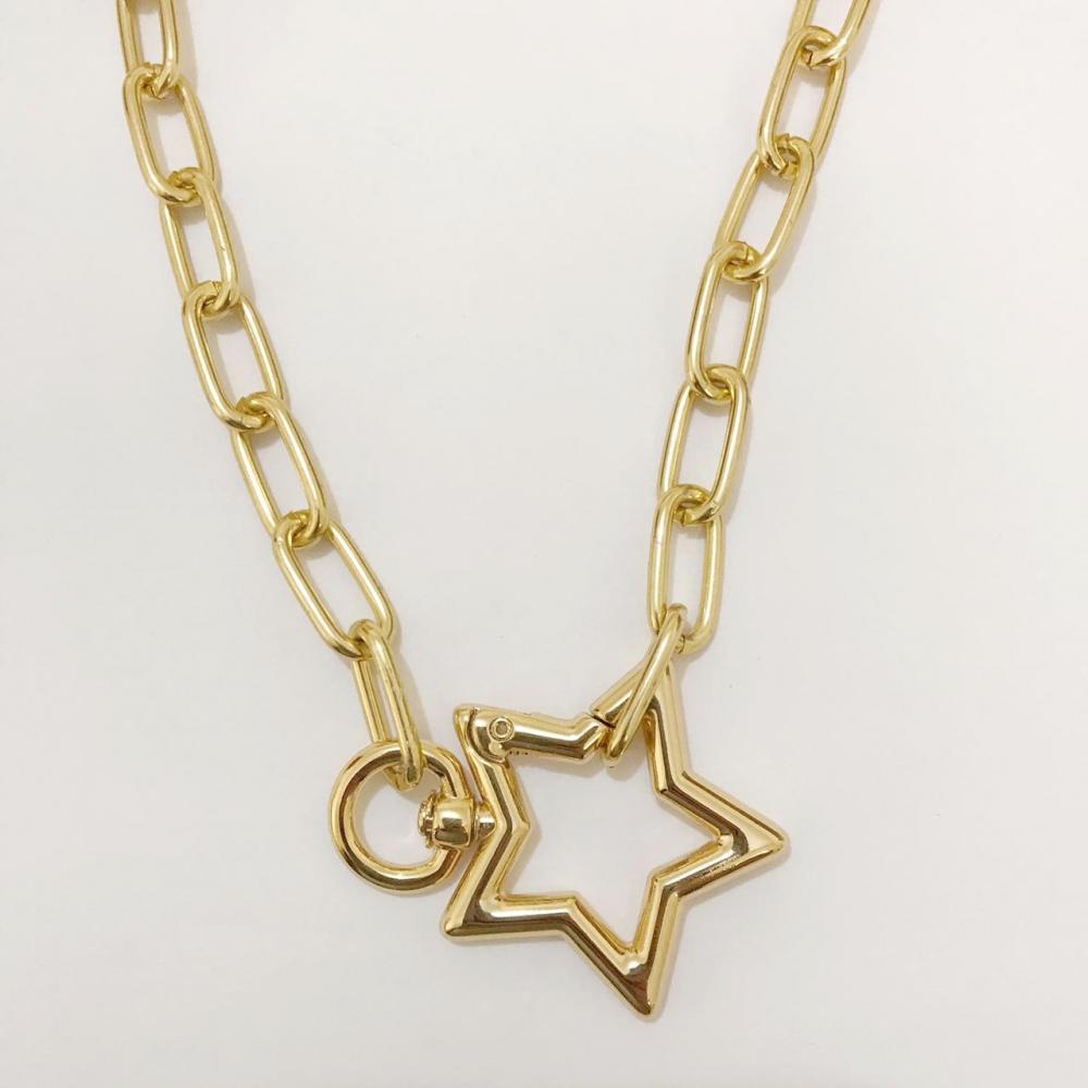 Corrente de elo  Cartier com fecho de estrela 