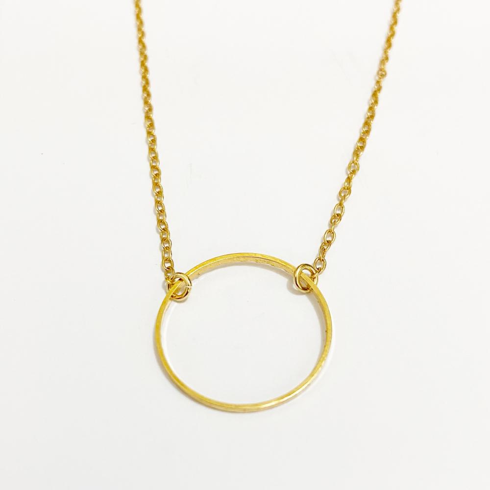 Colar choker geométrica minimalista folheada a ouro 18k