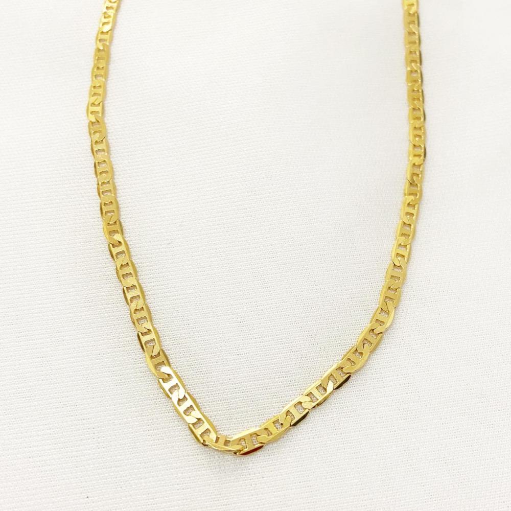 Colar com corrente italiana chapada folheado a ouro 18k