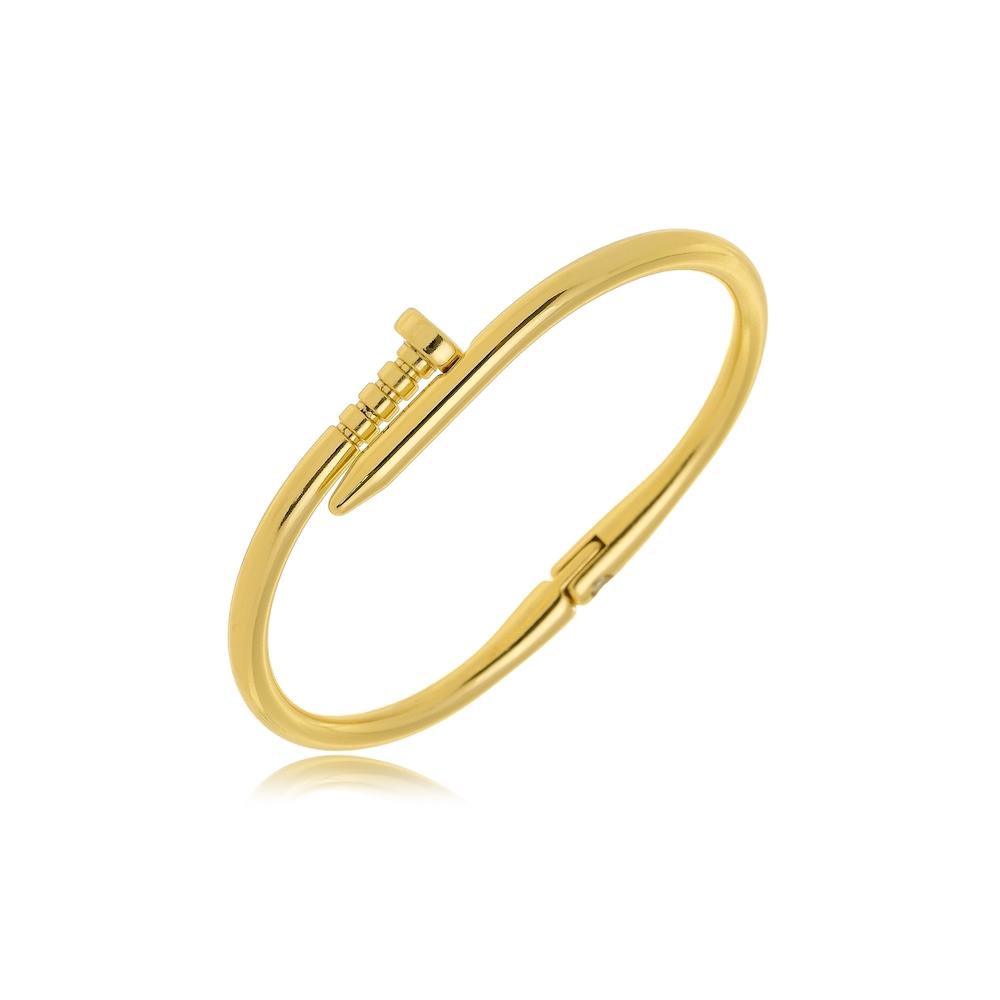 Bracelete de prego banhado 
