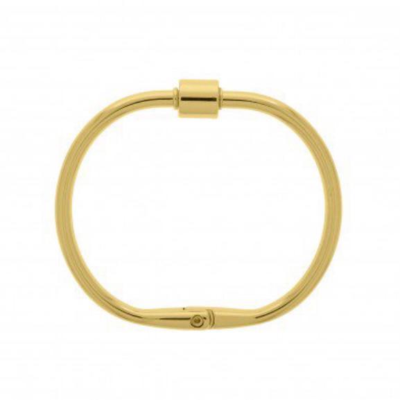 Pulseira bracelete com fecho de rosca banhado a ouro 18k