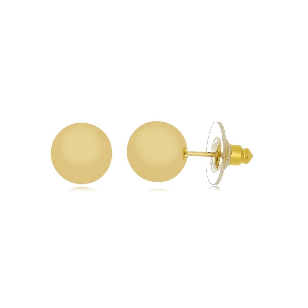 Brinco de bola médio Folheado a ouro 18k