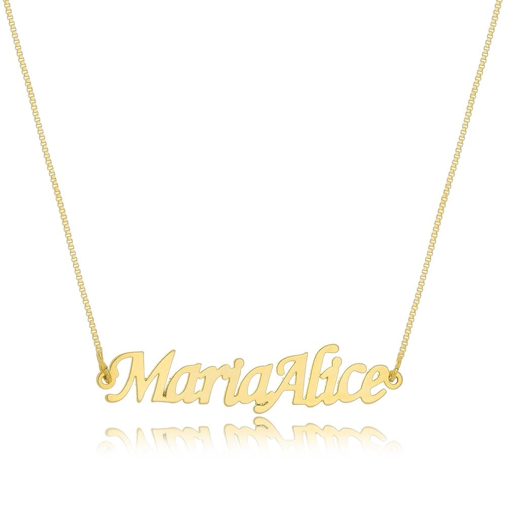 Colar Personalizado com Nome Composto (Escolha o seu banho)