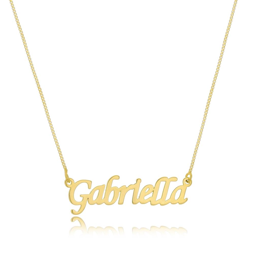Colar Personalizado com nome banhado a ouro 18k