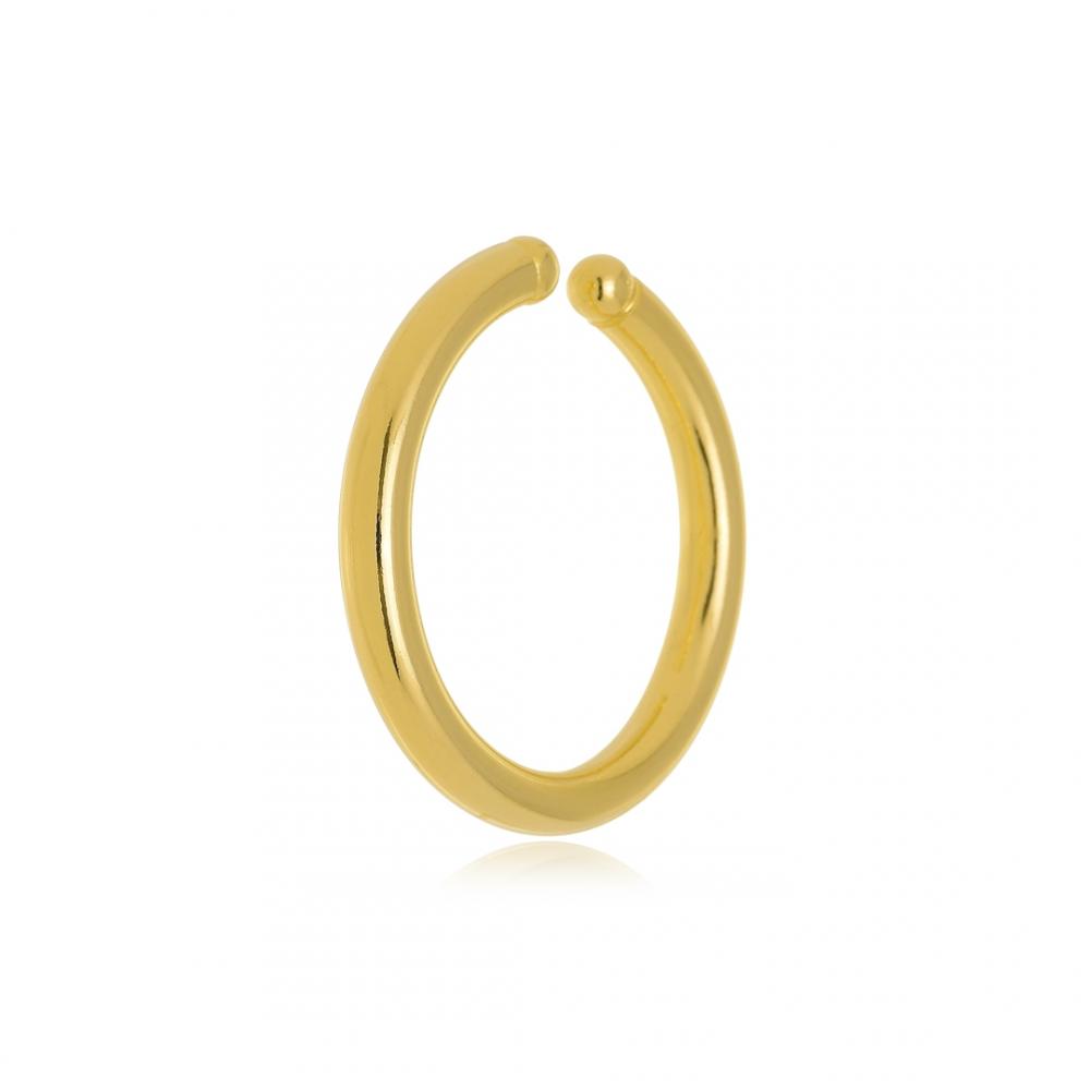 Piercing fake argola média banhado a ouro 18k 