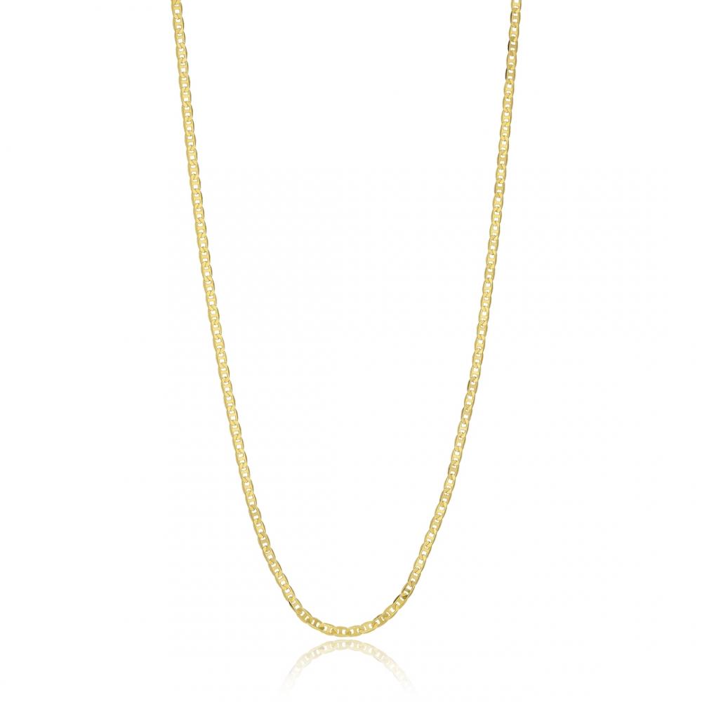 Colar longo com corrente italiana banhado a ouro 18k