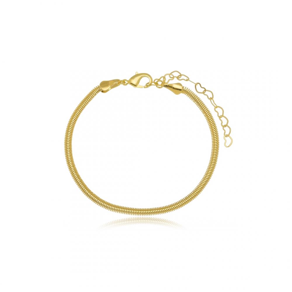 Pulseira tassia fina banhada a ouro 18k