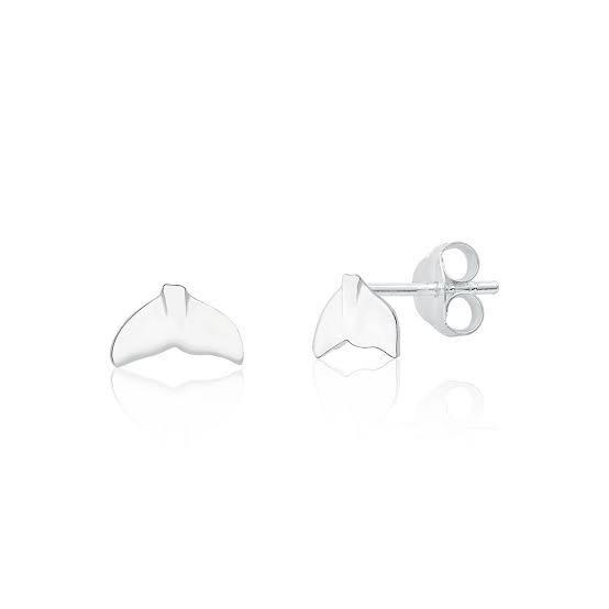 Brinco de cauda de baleia de prata 925