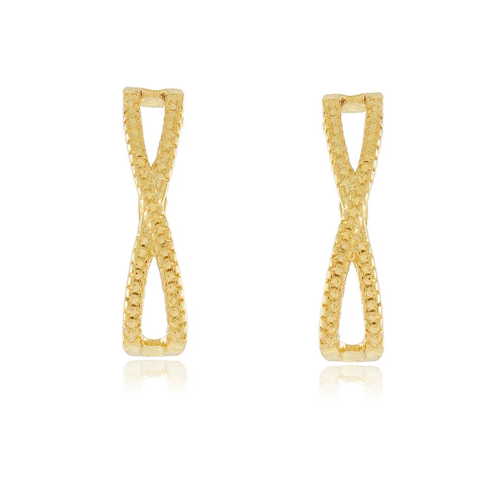 Brinco earhook banhado a ouro 18k 