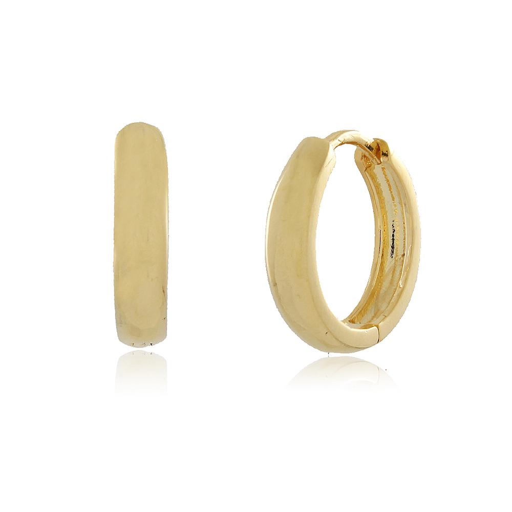 Brinco de argola folheado a ouro 18k