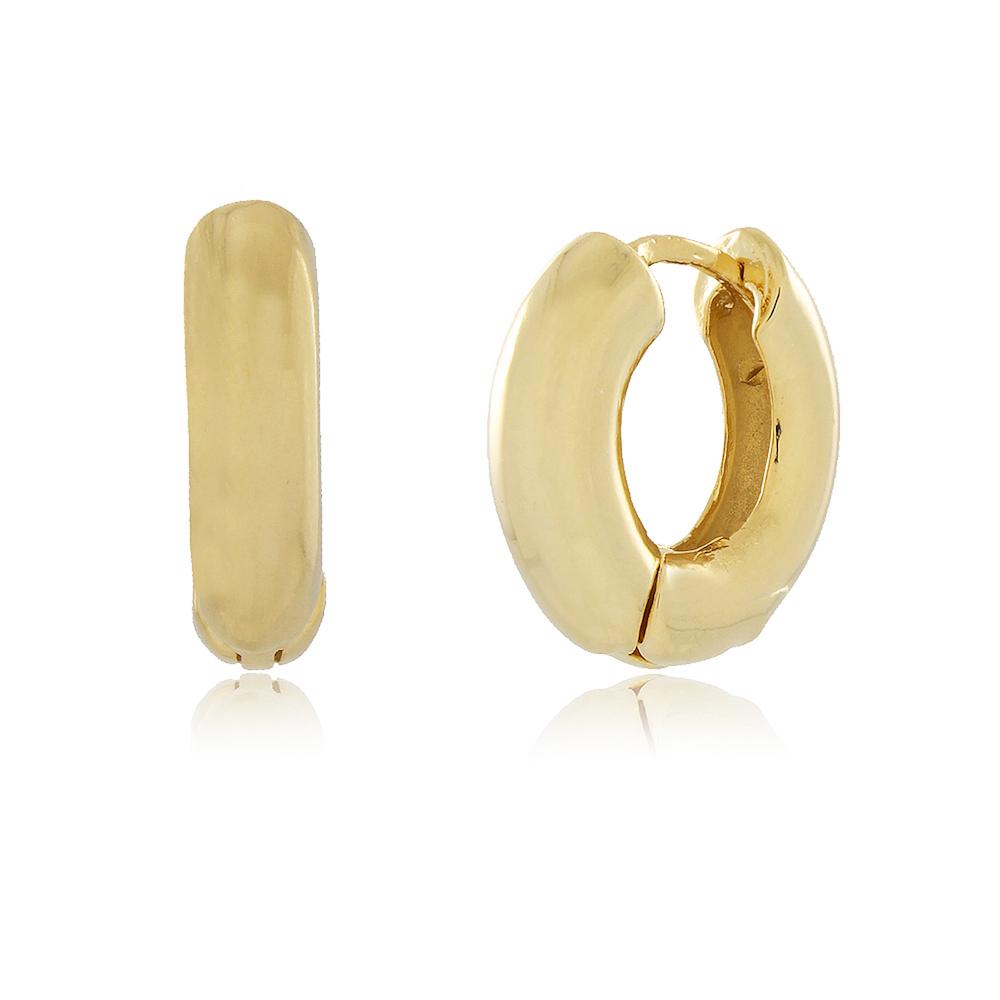 Brinco de argola folheado a ouro 18k