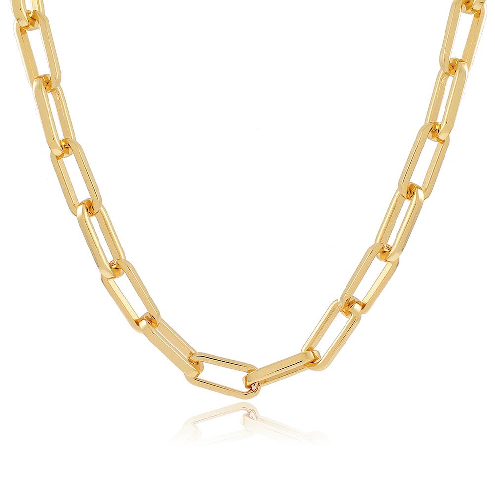 Colar com corrente grossa boss banhada a ouro 18k