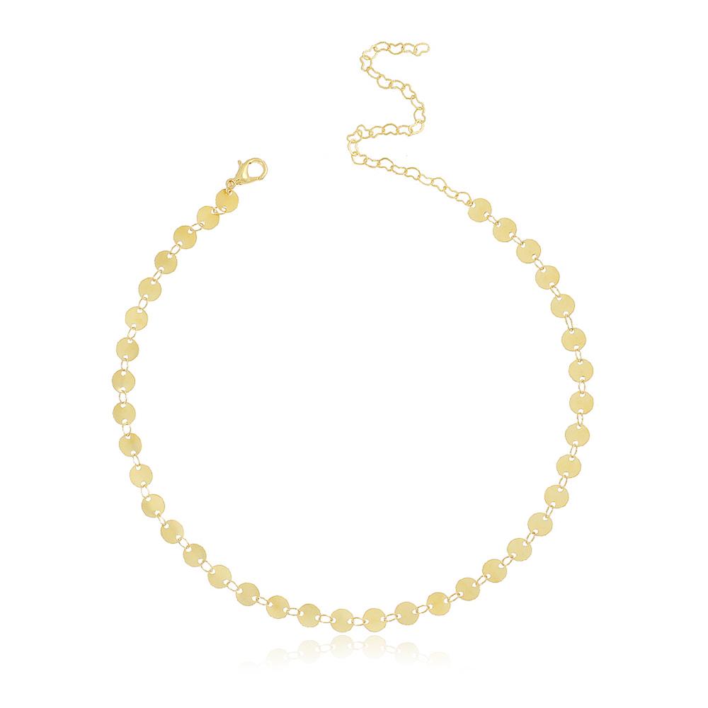 Pulseira de moedas banhada a ouro 18k 
