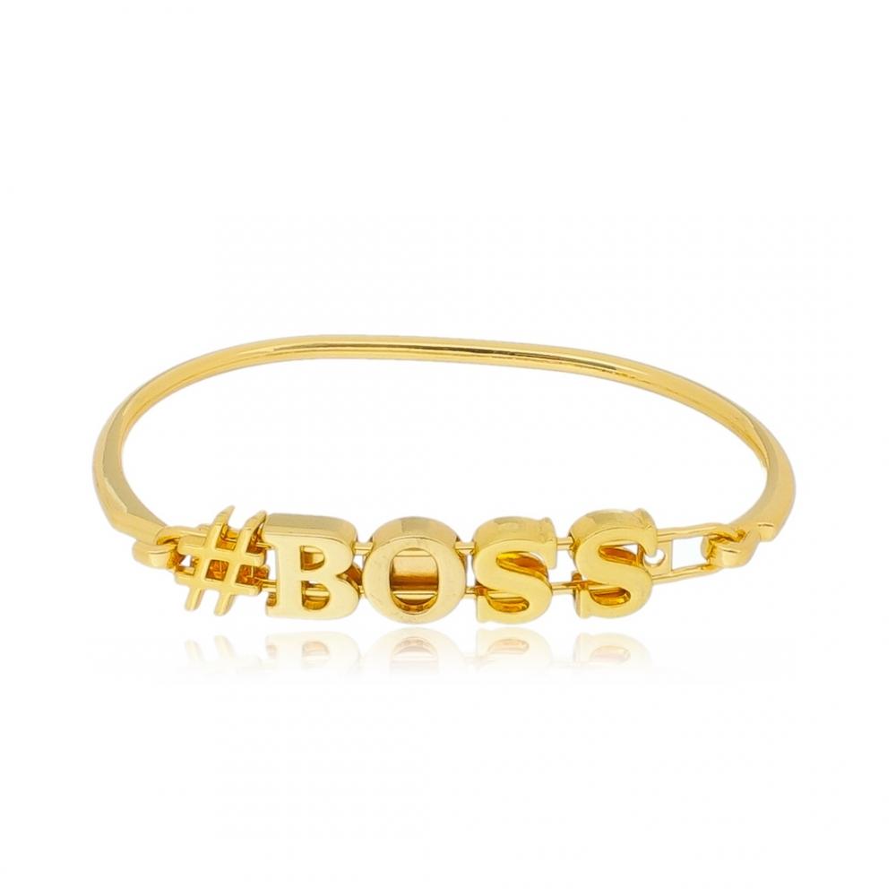 Bracelete personalizado com letras banhada a ouro 18k 