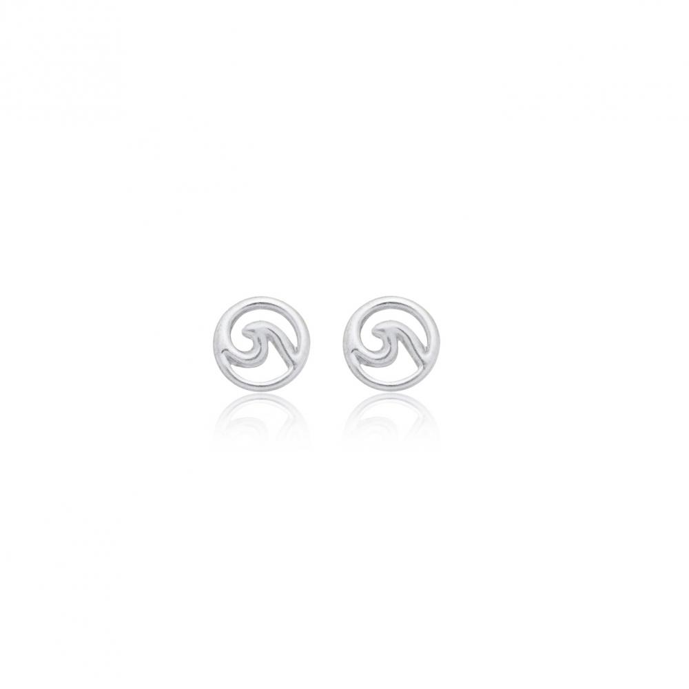 Brinco de onda de prata 925